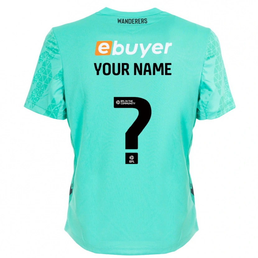 Danxen Hombre Camiseta Bolton Wanderers Negro Aqua Portero Equipación 2025/26 La Camisa