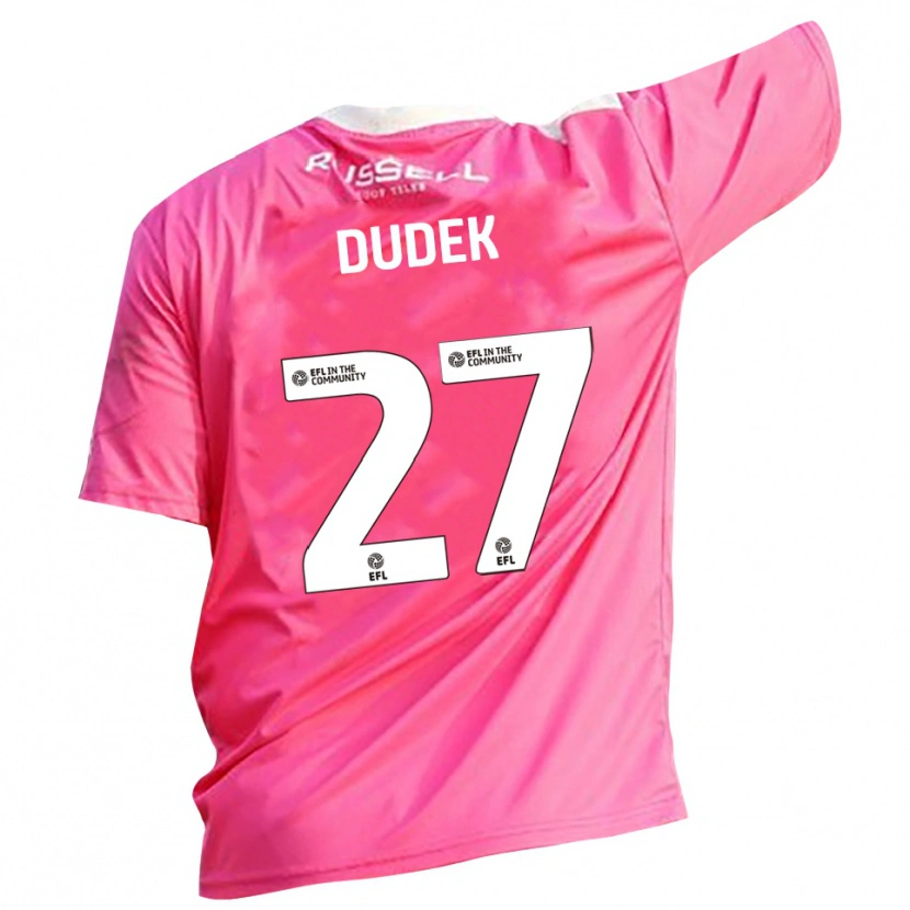 Danxen Hombre Camiseta Kamil Dudek #27 Rosa Rosa Portero Equipación 2025/26 La Camisa