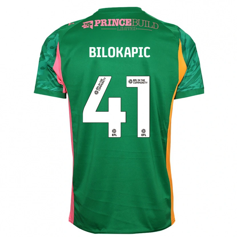 Danxen Hombre Camiseta Nicholas Bilokapic #41 Verde Rosa Portero Equipación 2025/26 La Camisa