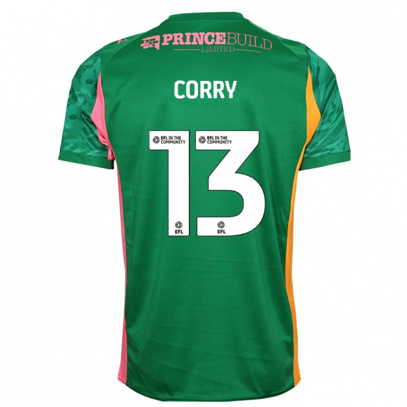 Danxen Hombre Camiseta Neive Corry #13 Verde Rosa Portero Equipación 2025/26 La Camisa