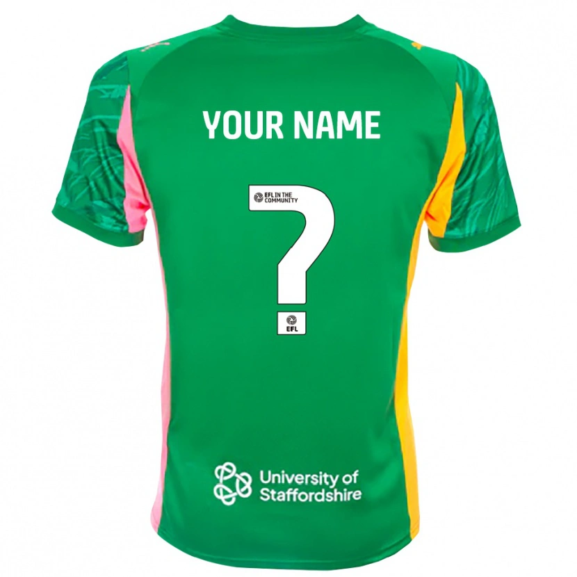 Danxen Hombre Camiseta Port Vale Verde Rosa Naranja Portero Equipación 2025/26 La Camisa
