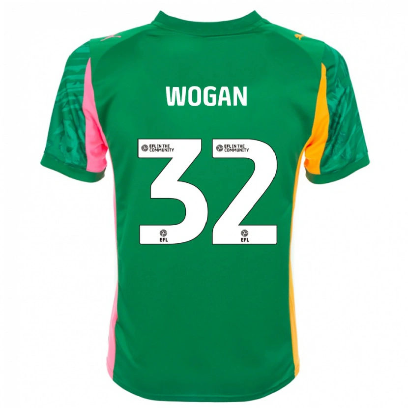 Danxen Hombre Camiseta Andrew Wogan #32 Verde Rosa Blanco Portero Equipación 2025/26 La Camisa