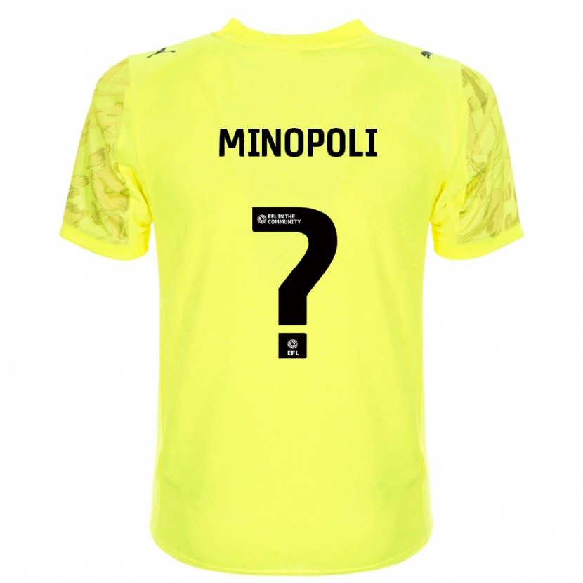 Danxen Hombre Camiseta Giovanni Minopoli #0 Negro Amarillo Portero Equipación 2025/26 La Camisa