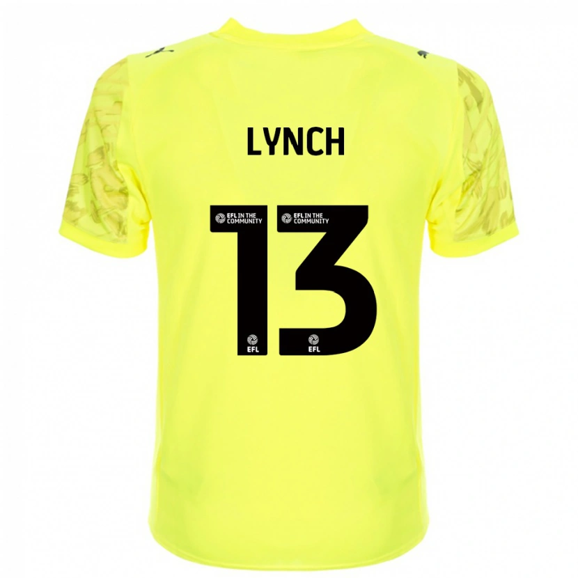 Danxen Hombre Camiseta Jay Lynch #13 Negro Amarillo Portero Equipación 2025/26 La Camisa