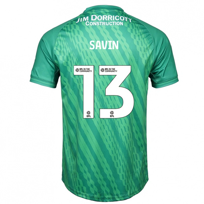 Danxen Hombre Camiseta Toby Savin #13 Verde Turquesa Portero Equipación 2025/26 La Camisa