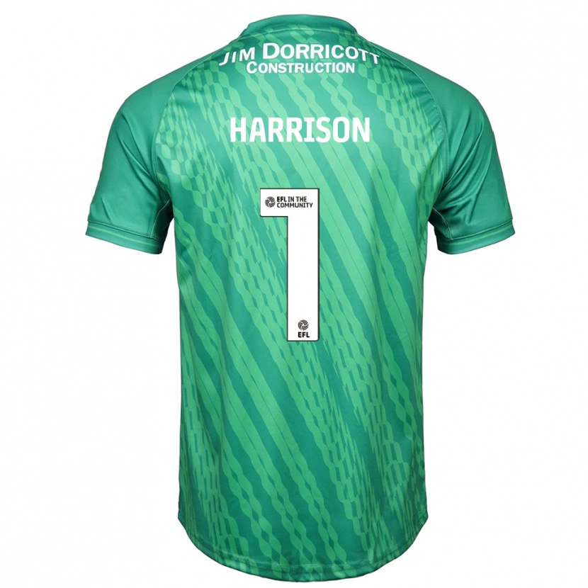 Danxen Hombre Camiseta Elyh Harrison #1 Verde Turquesa Portero Equipación 2025/26 La Camisa
