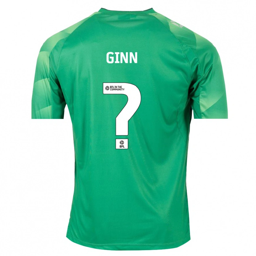 Danxen Hombre Camiseta Tia Ginn #0 Verde Blanco Portero Equipación 2025/26 La Camisa