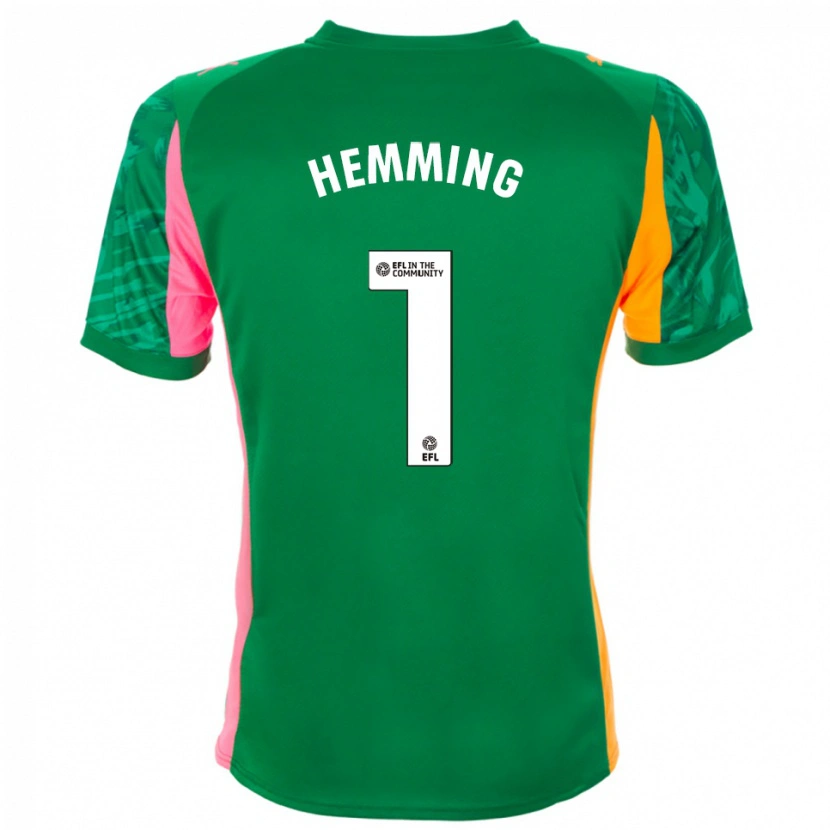 Danxen Hombre Camiseta Zach Hemming #1 Verde Rosa Naranja Portero Equipación 2025/26 La Camisa