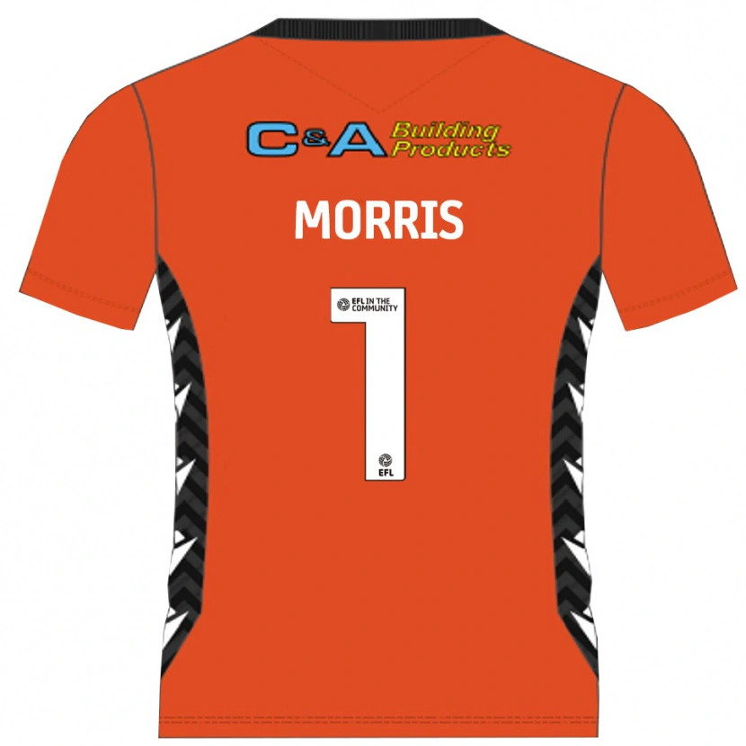 Danxen Hombre Camiseta Glenn Morris #1 Negro Naranja Portero Equipación 2025/26 La Camisa