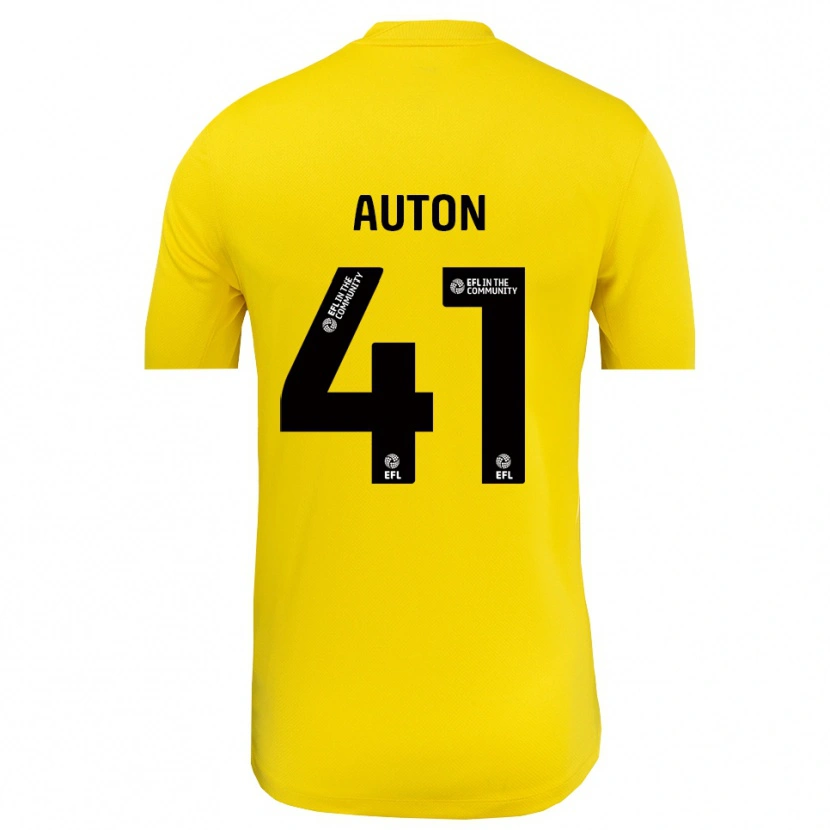 Danxen Hombre Camiseta Sebastian Auton #41 Negro Amarillo Portero Equipación 2025/26 La Camisa