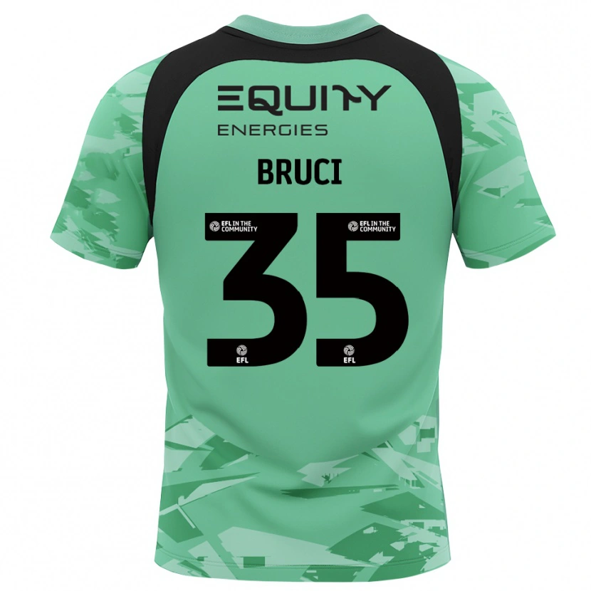 Danxen Hombre Camiseta Izabella Bruci #35 Negro Verde Claro Glack Portero Equipación 2025/26 La Camisa