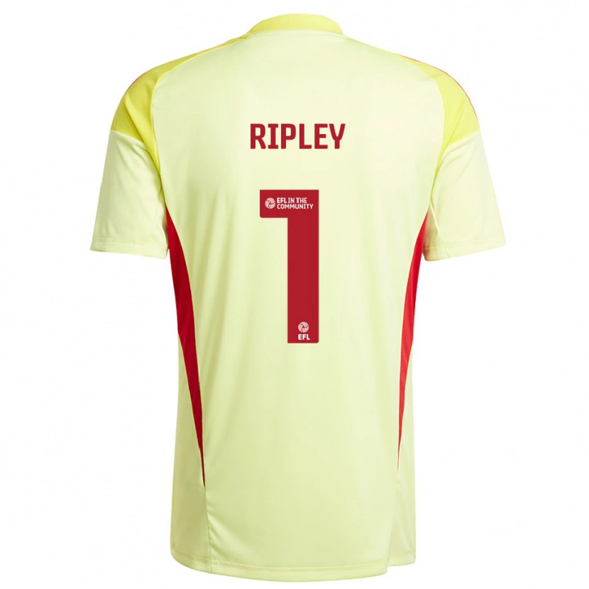 Danxen Hombre Camiseta Connor Ripley #1 Amarillo Pálido Portero Equipación 2025/26 La Camisa