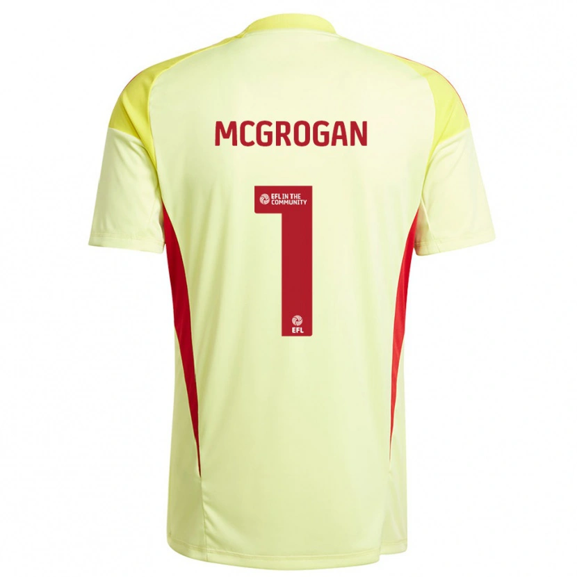 Danxen Hombre Camiseta Emily Mcgrogan #1 Amarillo Pálido Portero Equipación 2025/26 La Camisa