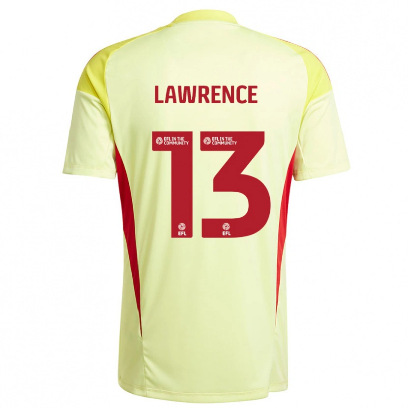 Danxen Hombre Camiseta Charlie Lawrence #13 Amarillo Pálido Portero Equipación 2025/26 La Camisa