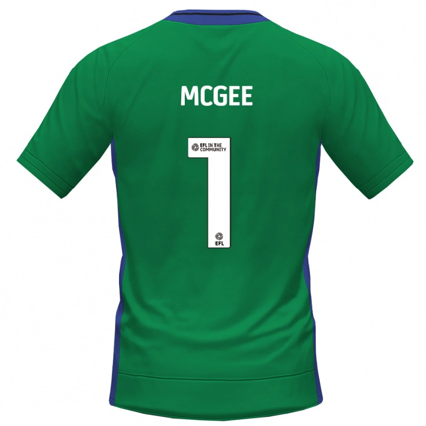 Danxen Hombre Camiseta Luke McGee #1 Azul Verde Portero Equipación 2025/26 La Camisa