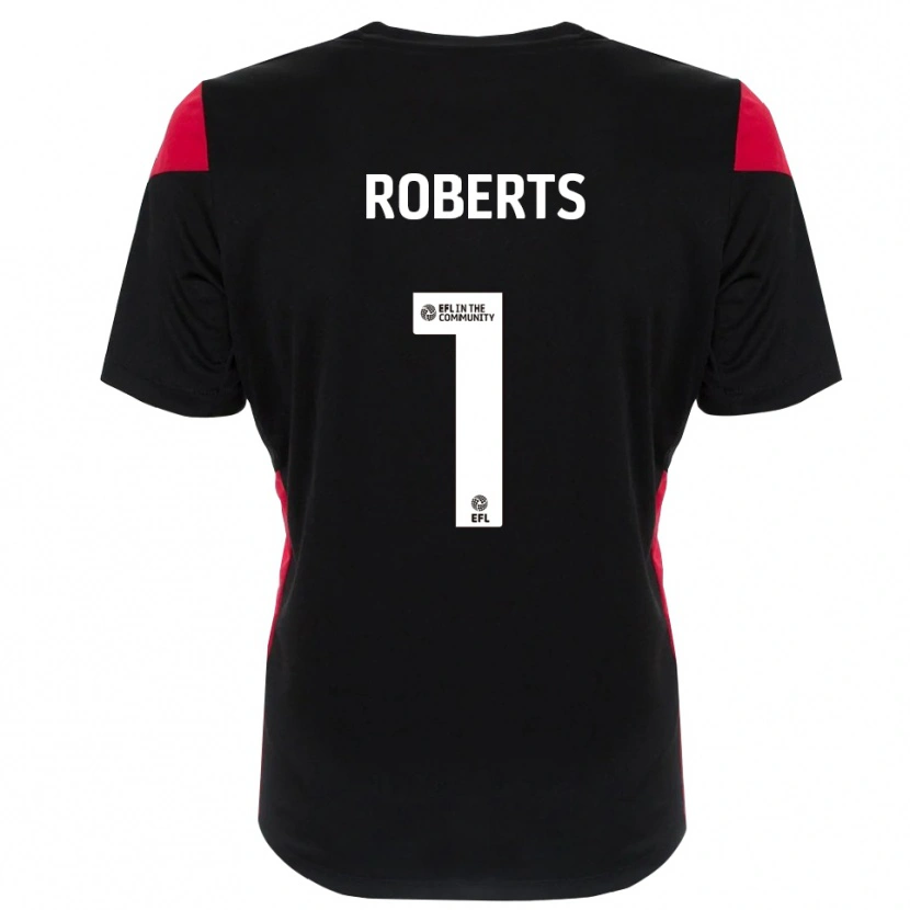 Danxen Hombre Camiseta Myles Roberts #1 Blanco Negro Portero Equipación 2025/26 La Camisa