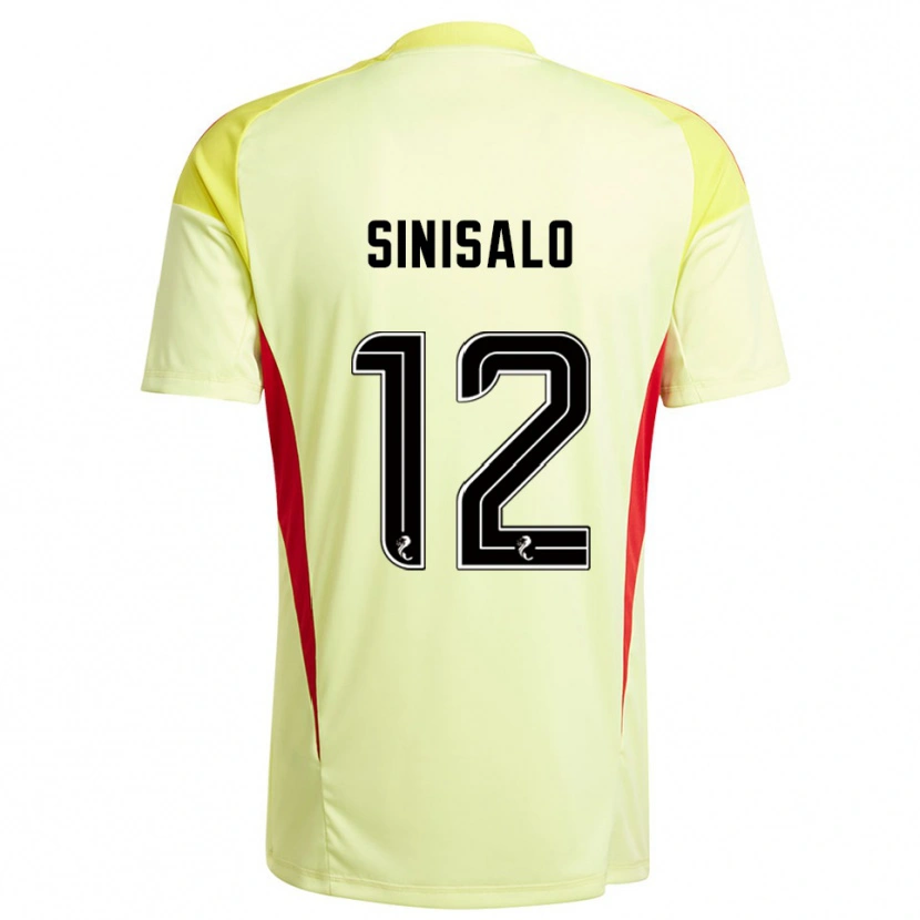 Danxen Hombre Camiseta Viljami Sinisalo #12 Negro Rojo Amarillo Portero Equipación 2025/26 La Camisa