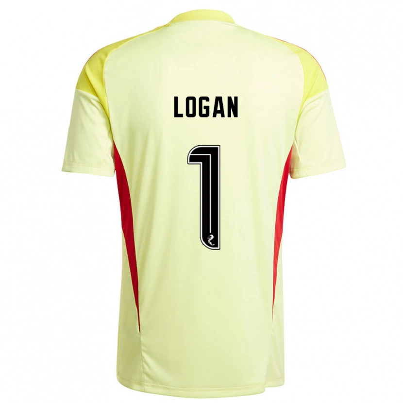 Danxen Hombre Camiseta Chloe Logan #1 Negro Rojo Amarillo Portero Equipación 2025/26 La Camisa