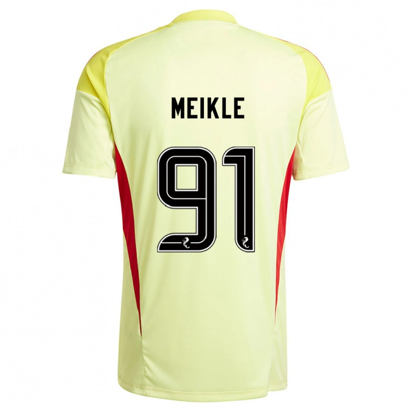 Danxen Hombre Camiseta Jamie Meikle #91 Negro Rojo Amarillo Portero Equipación 2025/26 La Camisa