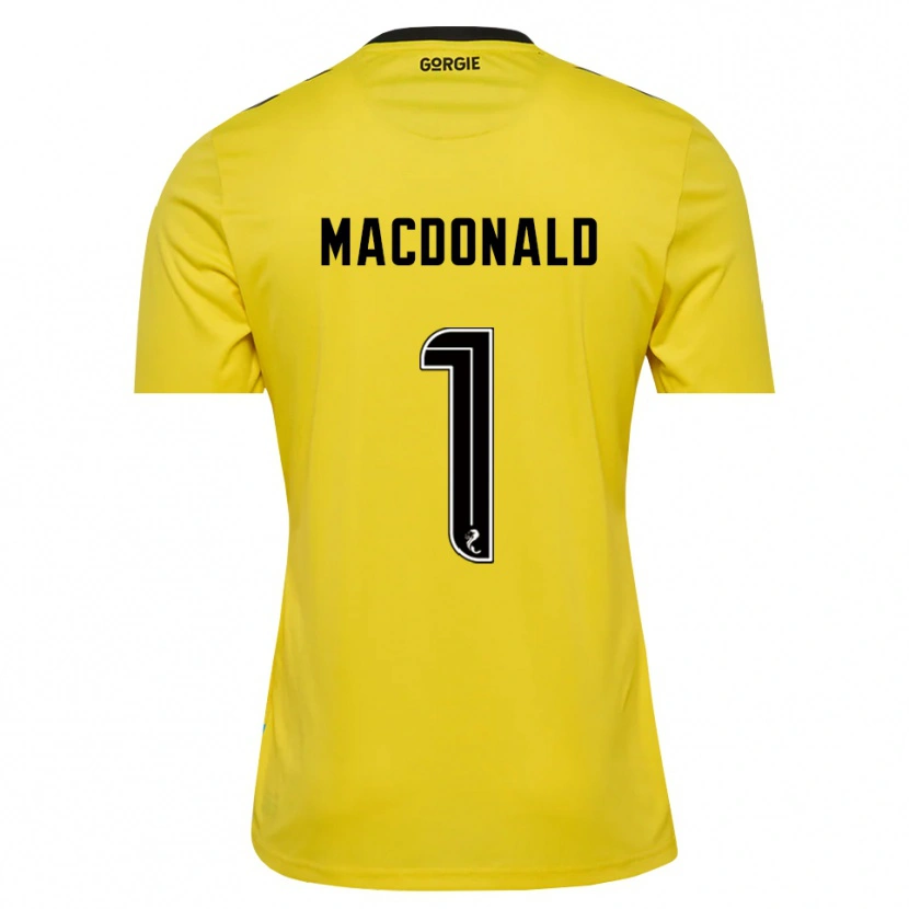 Danxen Hombre Camiseta Jamie MacDonald #1 Negro Rojo Amarillo Portero Equipación 2025/26 La Camisa