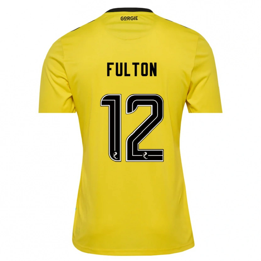 Danxen Hombre Camiseta Ryan Fulton #12 Negro Rojo Amarillo Portero Equipación 2025/26 La Camisa