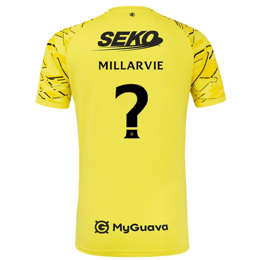Danxen Hombre Camiseta Jaden Millarvie #0 Negro Amarillo Portero Equipación 2025/26 La Camisa
