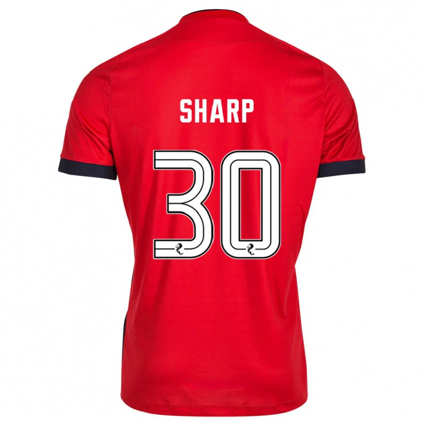 Danxen Hombre Camiseta Harry Sharp #30 Blanco Rojo Portero Equipación 2025/26 La Camisa
