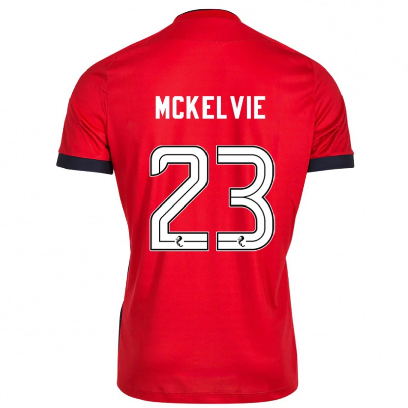 Danxen Hombre Camiseta Lewis McKelvie #23 Blanco Rojo Portero Equipación 2025/26 La Camisa
