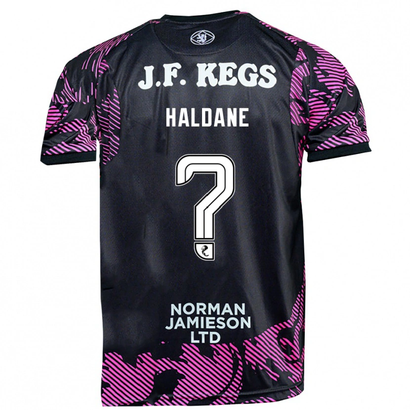 Danxen Hombre Camiseta Lewis Haldane #0 Negro Rosa Portero Equipación 2025/26 La Camisa