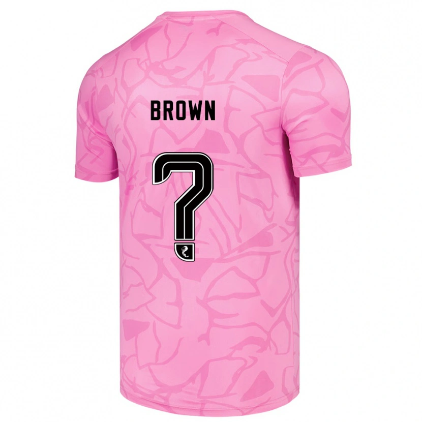 Danxen Hombre Camiseta Fraser Brown #0 Negro Rosa Portero Equipación 2025/26 La Camisa
