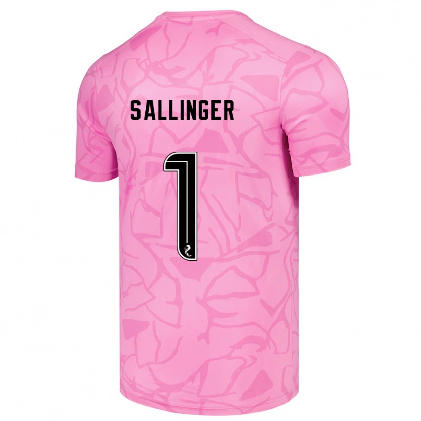 Danxen Hombre Camiseta Raphael Sallinger #1 Negro Rosa Portero Equipación 2025/26 La Camisa