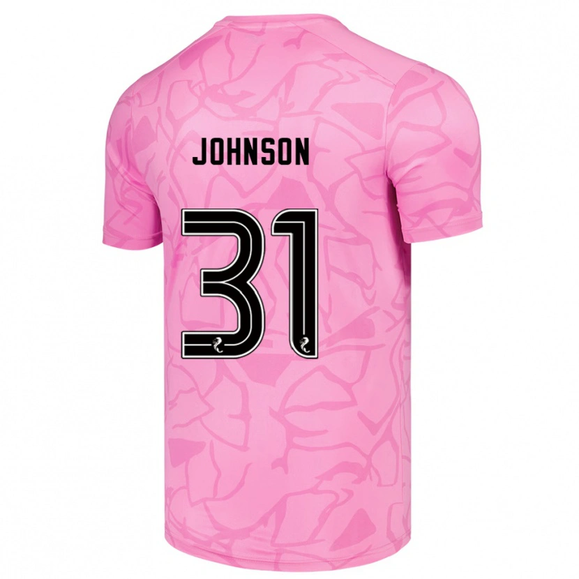 Danxen Hombre Camiseta Murray Johnson #31 Negro Rosa Portero Equipación 2025/26 La Camisa