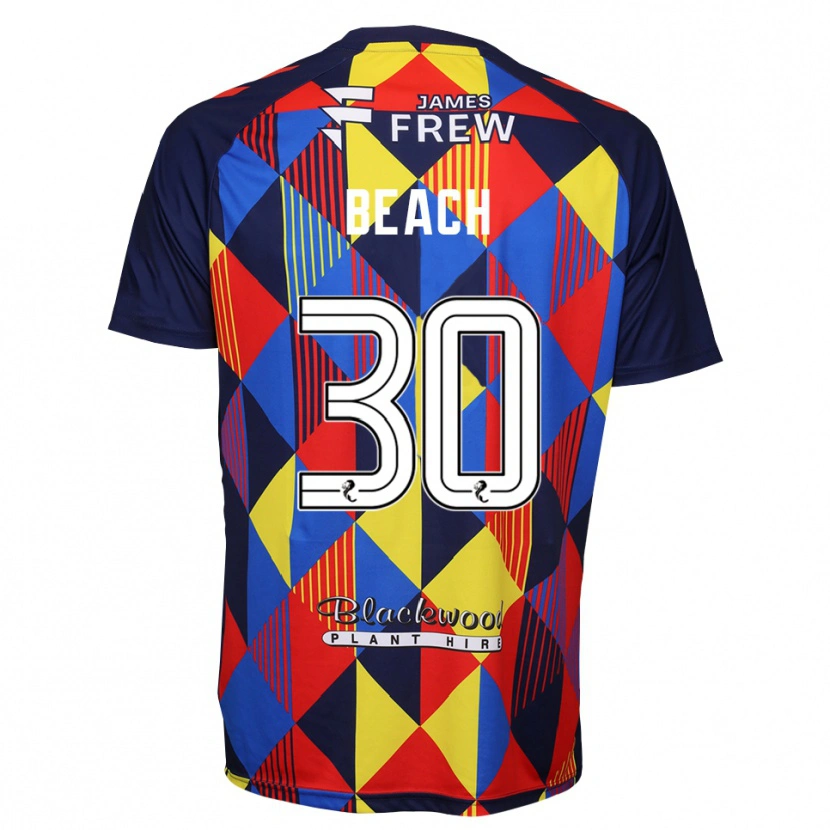 Danxen Hombre Camiseta Eddie Beach #30 Rojo Azul Real Portero Equipación 2025/26 La Camisa
