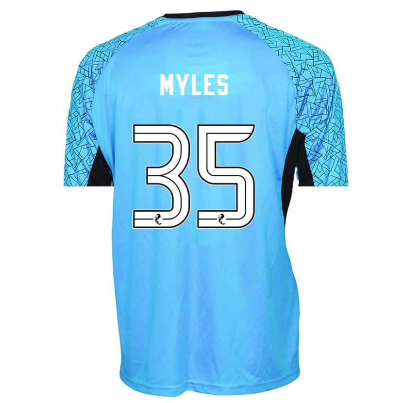 Danxen Hombre Camiseta Evan Myles #35 Negro Azul Portero Equipación 2025/26 La Camisa