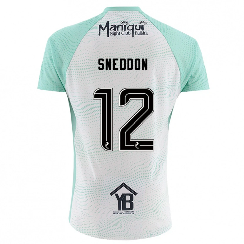 Danxen Hombre Camiseta Jamie Sneddon #12 Blanco Negro Portero Equipación 2025/26 La Camisa