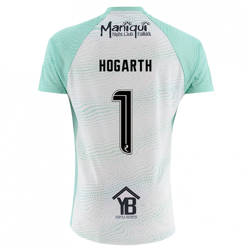 Danxen Hombre Camiseta Nicky Hogarth #1 Blanco Negro Portero Equipación 2025/26 La Camisa