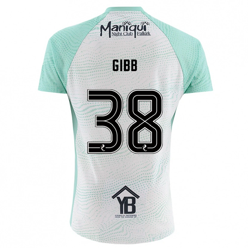 Danxen Hombre Camiseta Thomas Gibb #38 Blanco Negro Portero Equipación 2025/26 La Camisa