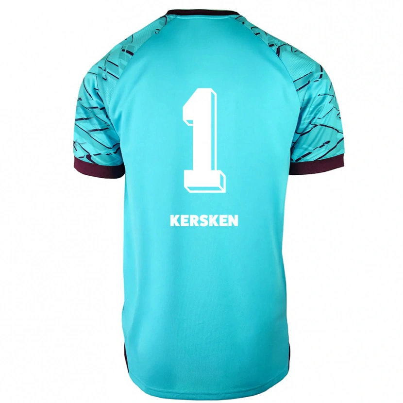 Danxen Hombre Camiseta Jonas Kersken #1 Azul Cielo Púrpura Portero Equipación 2025/26 La Camisa