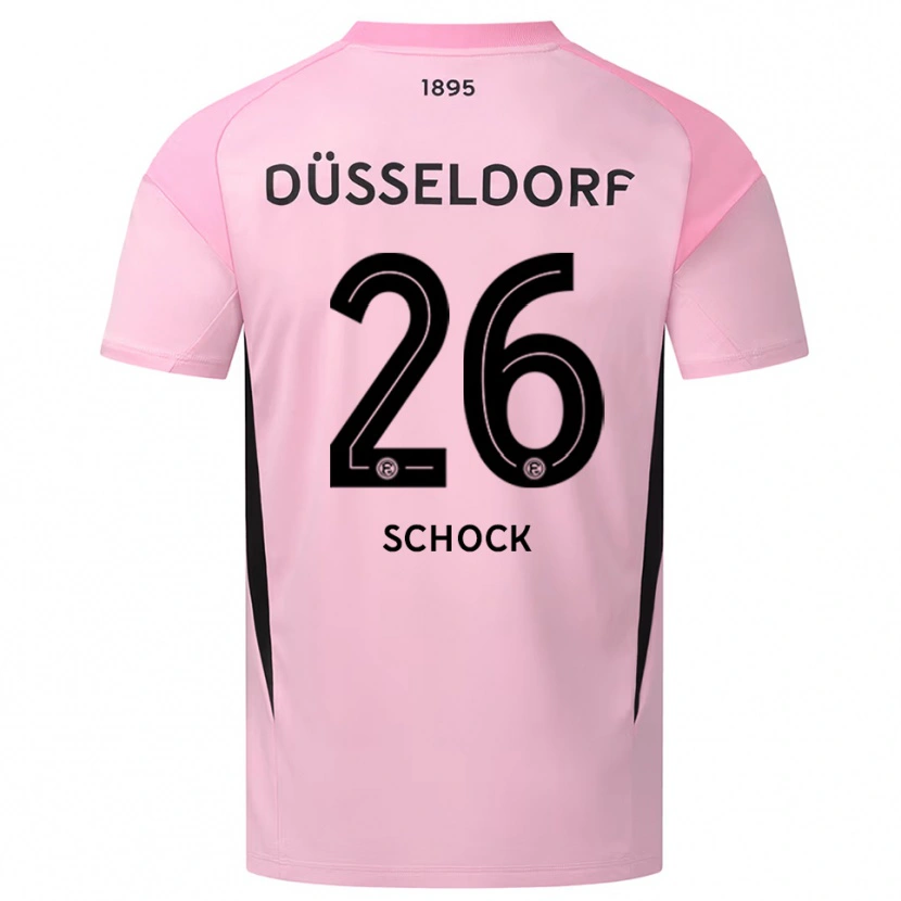Danxen Hombre Camiseta Florian Schock #26 Negro Rosa Portero Equipación 2025/26 La Camisa