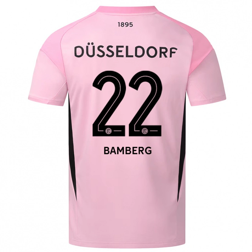 Danxen Hombre Camiseta Julian Bamberg #22 Negro Rosa Portero Equipación 2025/26 La Camisa