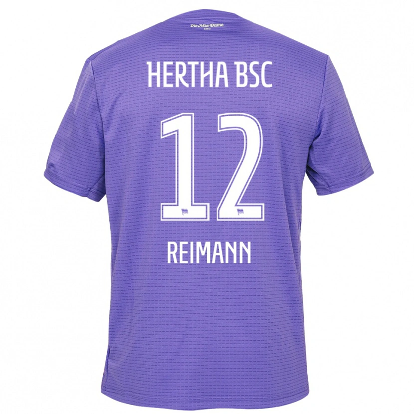 Danxen Hombre Camiseta Emma Reimann #12 Blanco Púrpura Portero Equipación 2025/26 La Camisa