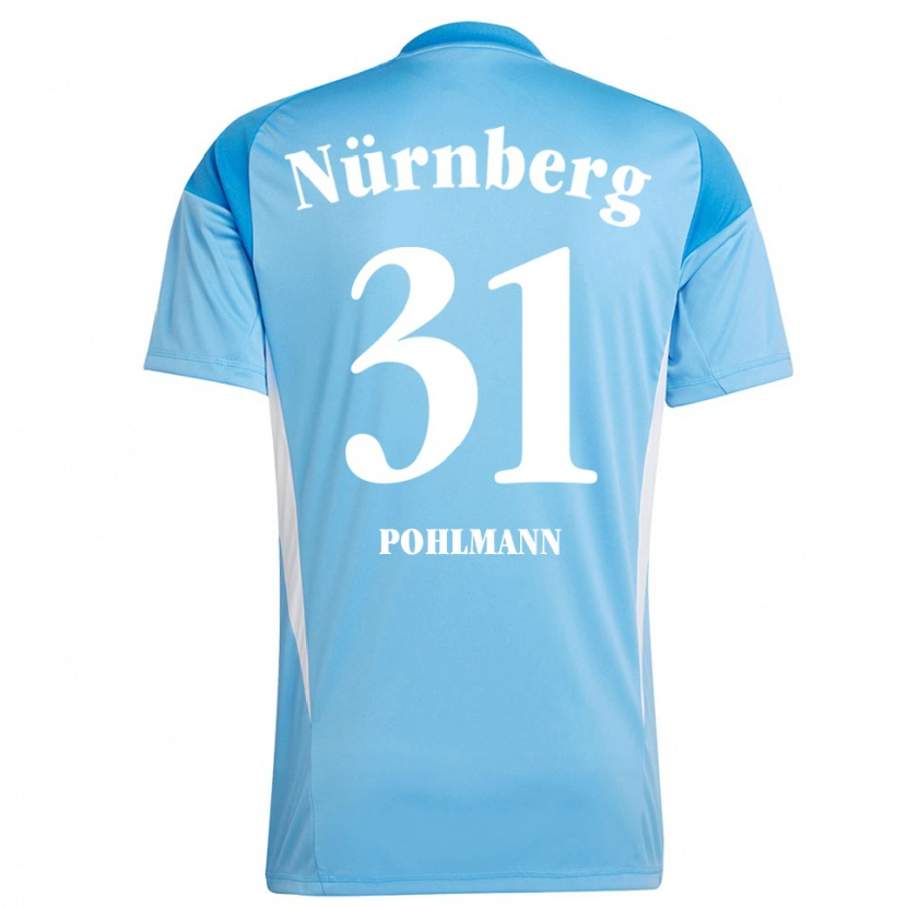 Danxen Hombre Camiseta Lennart Pohlmann #31 Azul Cielo Blanco Portero Equipación 2025/26 La Camisa