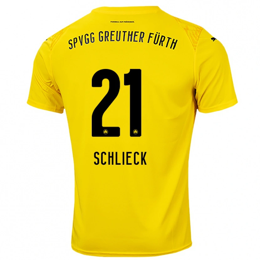 Danxen Hombre Camiseta Timo Schlieck #21 Negro Amarillo Portero Equipación 2025/26 La Camisa