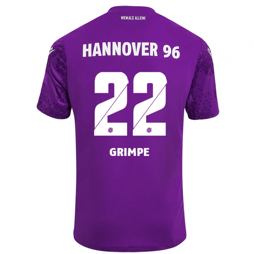 Danxen Hombre Camiseta Luca-Joel Grimpe #22 Blanco Púrpura Portero Equipación 2025/26 La Camisa