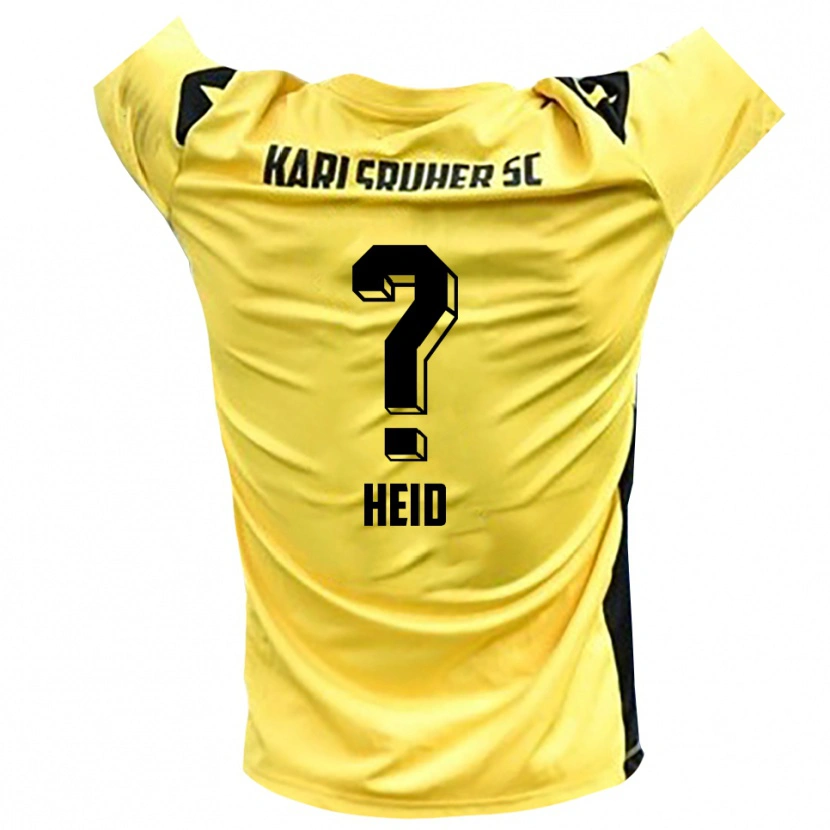 Danxen Hombre Camiseta Gabriela Heid #0 Negro Amarillo Portero Equipación 2025/26 La Camisa