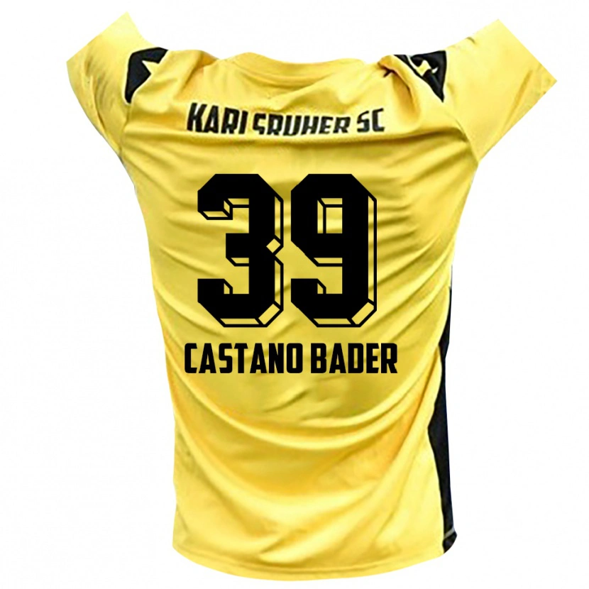 Danxen Hombre Camiseta Simeon Castano Bader #39 Negro Amarillo Portero Equipación 2025/26 La Camisa