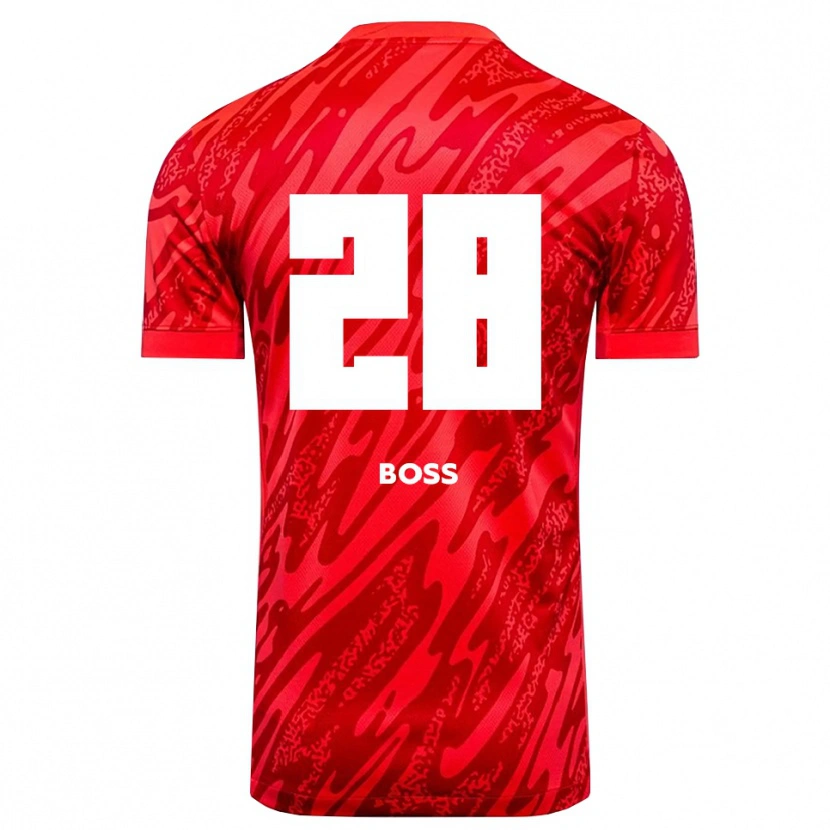 Danxen Hombre Camiseta Tim Boss #28 Blanco Rojo Portero Equipación 2025/26 La Camisa