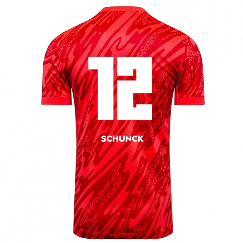 Danxen Hombre Camiseta Jan Schunck #12 Blanco Rojo Portero Equipación 2025/26 La Camisa