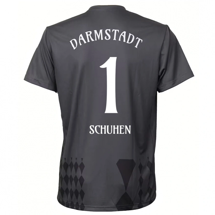 Danxen Hombre Camiseta Marcel Schuhen #1 Gris Oscuro Portero Equipación 2025/26 La Camisa