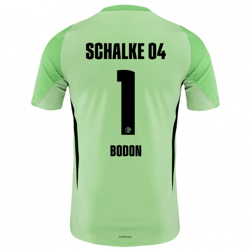 Danxen Hombre Camiseta Nick Bodon #1 Negro Verde Claro Portero Equipación 2025/26 La Camisa